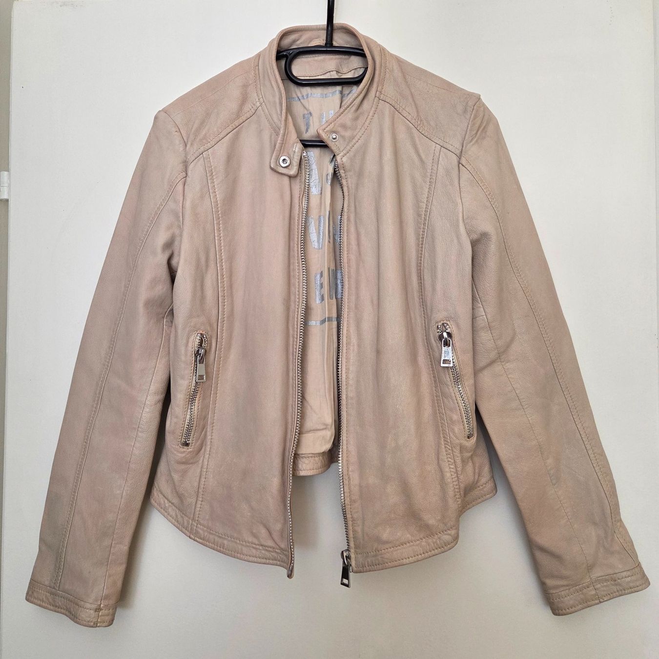 Giacche: Perfecto cuir taupe/rose Leonardo taille M – Usato da Onex venduto da AF.