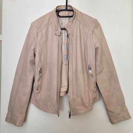 Perfecto cuir taupe/rose Leonardo taille M