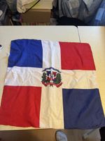 Flagge Dominikanische Republik quadratisch guter Zustand
