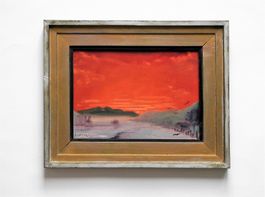 André Evard 1876 – 1972 Seelandschaft bei Sonnenuntergang