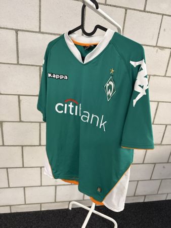 Werder Bremen Trikot Kappa gruen weiss Groesse L gebraucht