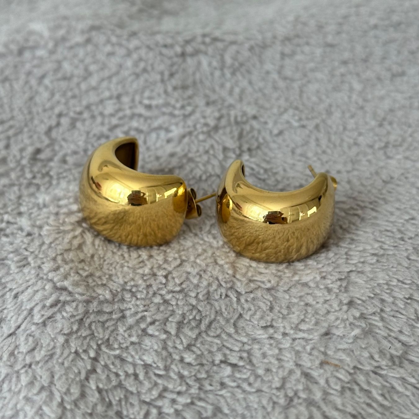 Boucles d'oreille: ZAG Massive Goldene Edelstahl Creolen – Neuf (Voir description) à Givisiez par dor_xb9k 2