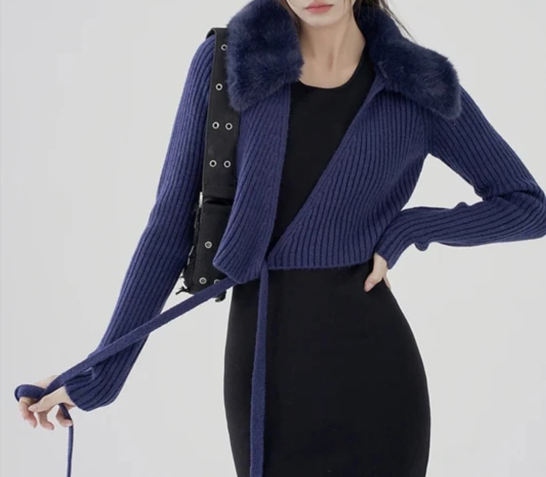 Zara Jacken: Zara Cardigan mit Fell Kragen – Neu (gemäss Beschreibung) aus Glattpark(Opfikon) von sarahnikita