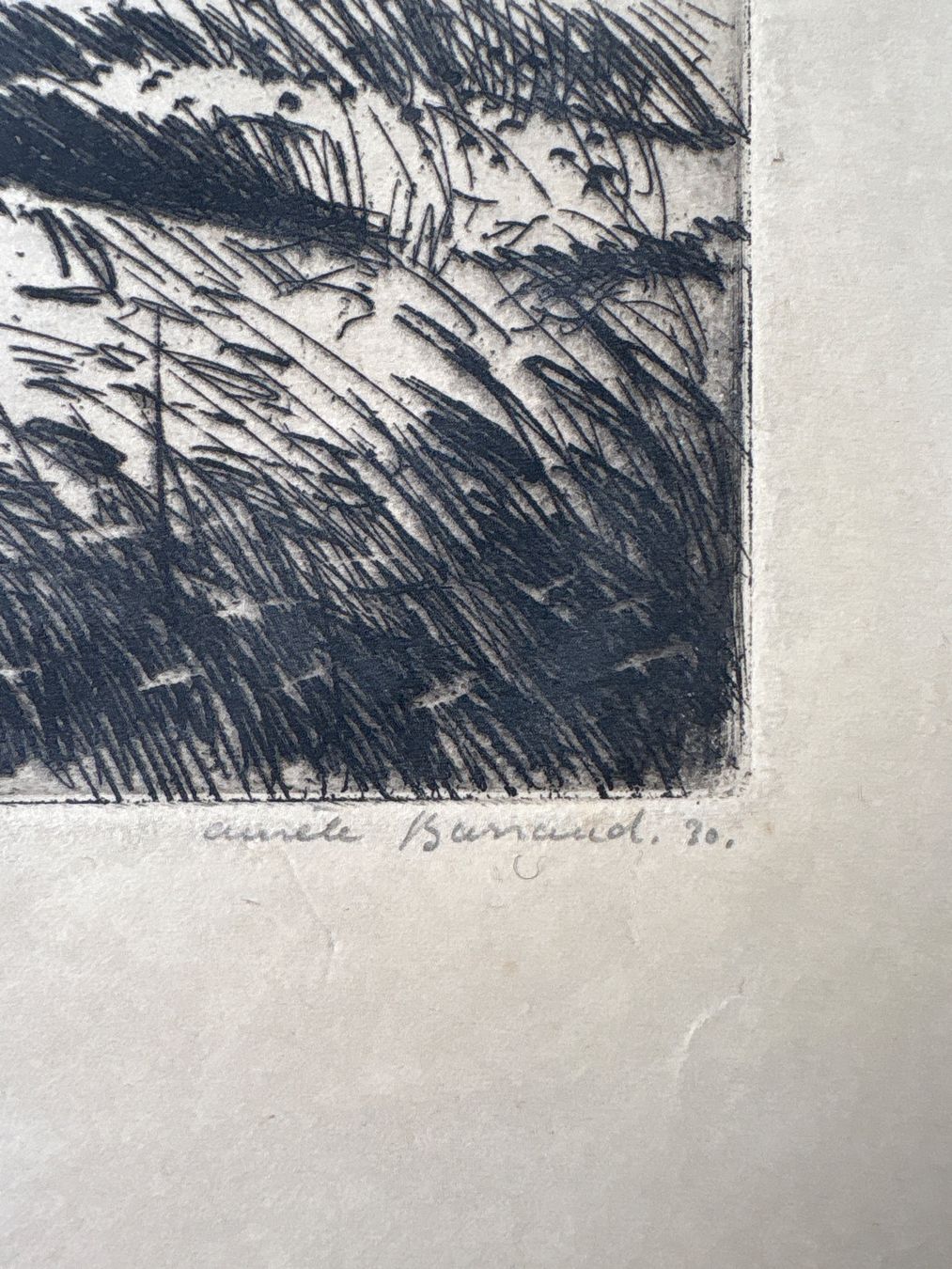 Incisioni: Gravure originale signée Aurèle Barraud, "le Bourget" – Usato da peseux venduto da renaudloda 2