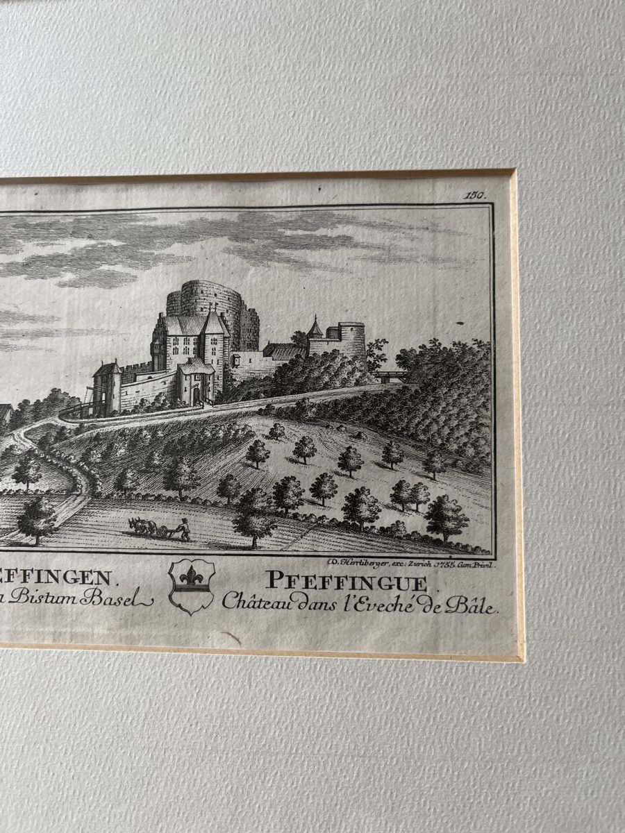 Foto & Immagini: Ruine Pfeffingen bild gerahmt 1755 – Usato da Aesch BL venduto da shuja01 1