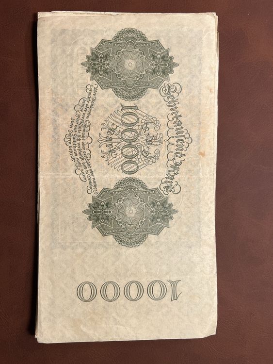 Reproduktion Reichsbanknoten Weimarer Republik 1924 – 5 Banknoten-Set (10, 20, 50, 100, 1000 Reichsmark) Auf Hochwertigem Papier