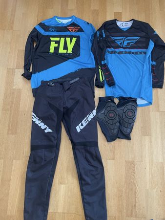 Motocross, BMX, Bike, Set: Hosen, Shirt, Kniepads Gr. M/L