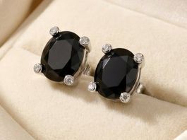 Silber 925 Onyx Ohrringe -  Neu