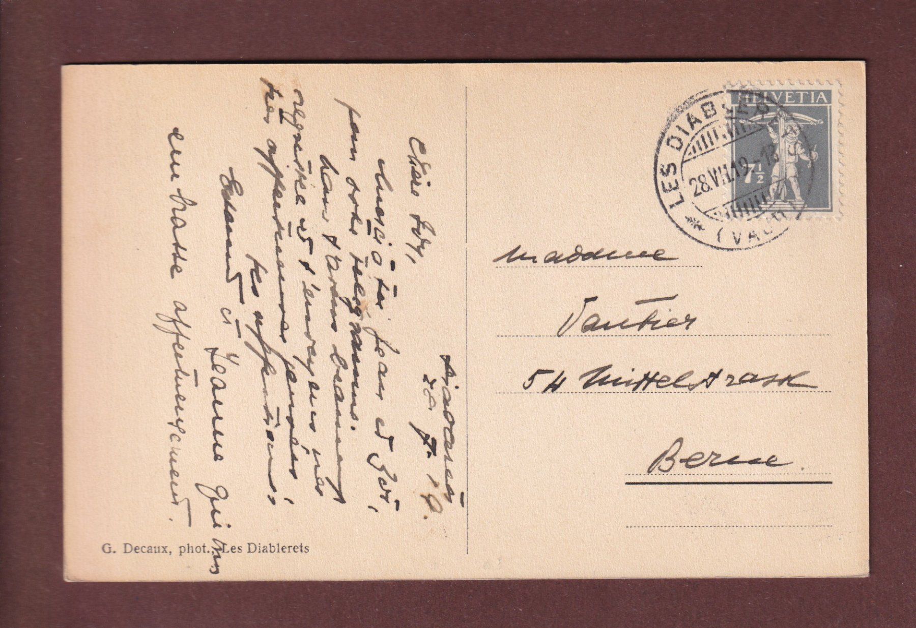 Ansichtskarten: LAC RETAUD - 1919 – Gebraucht aus Pully von nicecards-shop 1