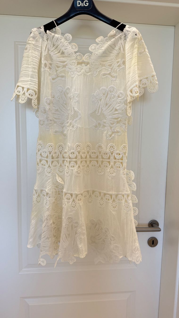 Kleider: Robe vintage en lin blanc cassé – Gebraucht aus giffers von sev_c9x9 1