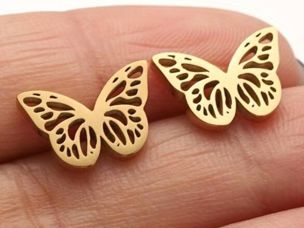 Boucles d'oreille: Ohrenstecker Schmetterling goldig – Neuf avec emballage d'origine à Laufen par Bellavitaboom 2