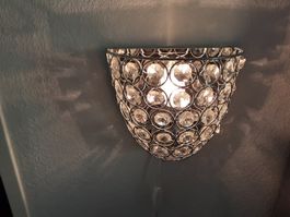 ENDET.  2 NACHT TISCH kristall   wand lampen