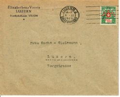 Brief, Elisabethen Verein Luzern 1929