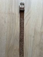 Ceinture en cuir marron avec étoiles argentées, état top!
