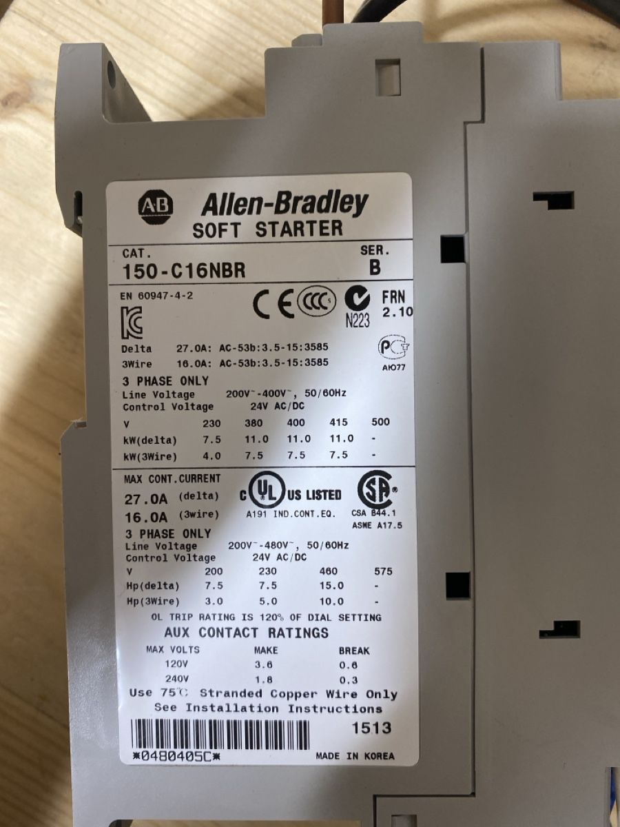 Componenti elettronici: SMC-3 Smart Motor Controller / Soft Starter 16A – Usato da Brugg AG venduto da nr1 1