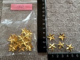 Nieten Stern gold Farbig