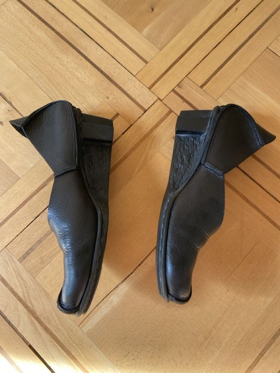 Trippen Damenschuhe: Trippen Ivy Black Leather Heeled Slip On Shoes Lagenlook – Gebraucht aus St. Gallen von B771 4
