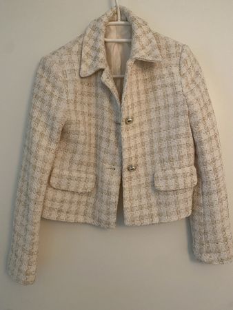 Zara elegante Übergangsjacke beige kariert