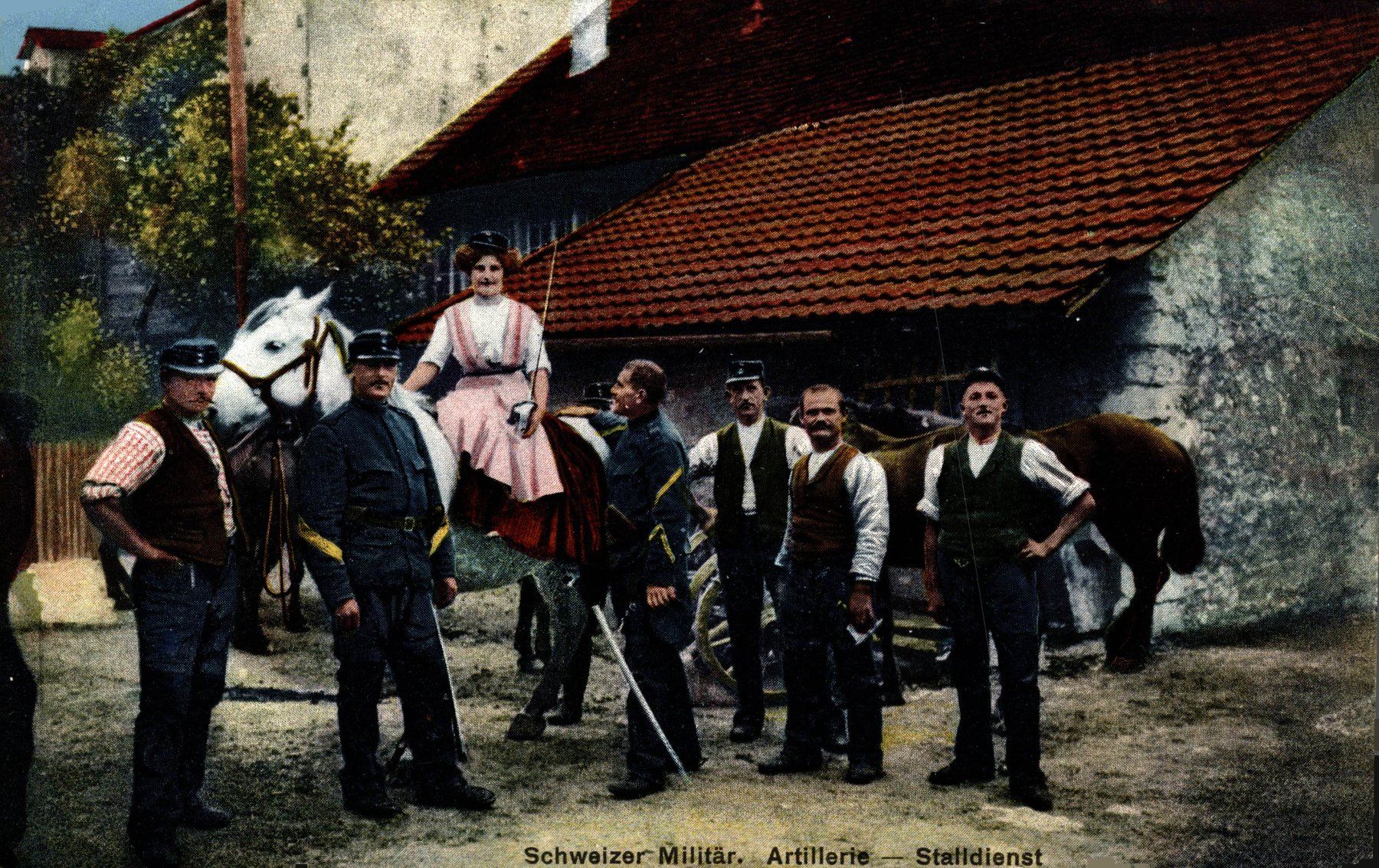 Cartes postales: Schweizer Militär - Artillerie. Stalldienst – D'occasion à Bronschhofen par Astore