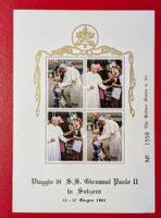 VATIKAN PAPST JOHANNES PAUL II SCHWEIZ BESUCH VIGNETTE 1984