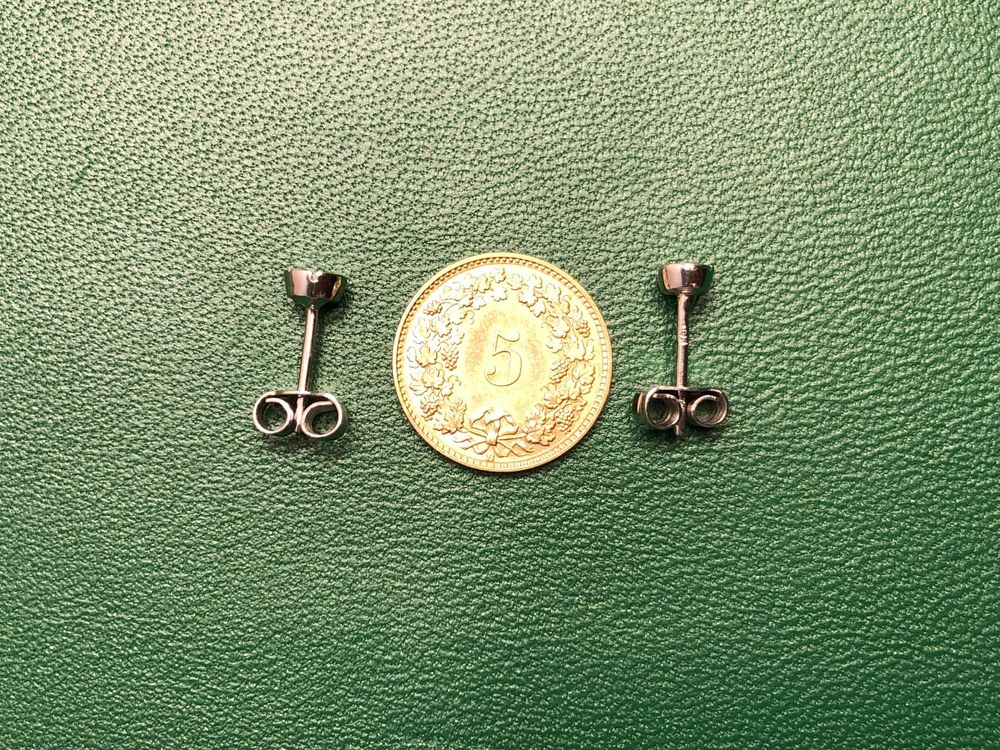 Orecchini pendenti & Orecchini a lobo: Ohrstecker mit Diamanten 0.10 ct. 18 Karat Weissgold 750 – Nuovo (secondo la descrizione) da Bern venduto da bombich 6