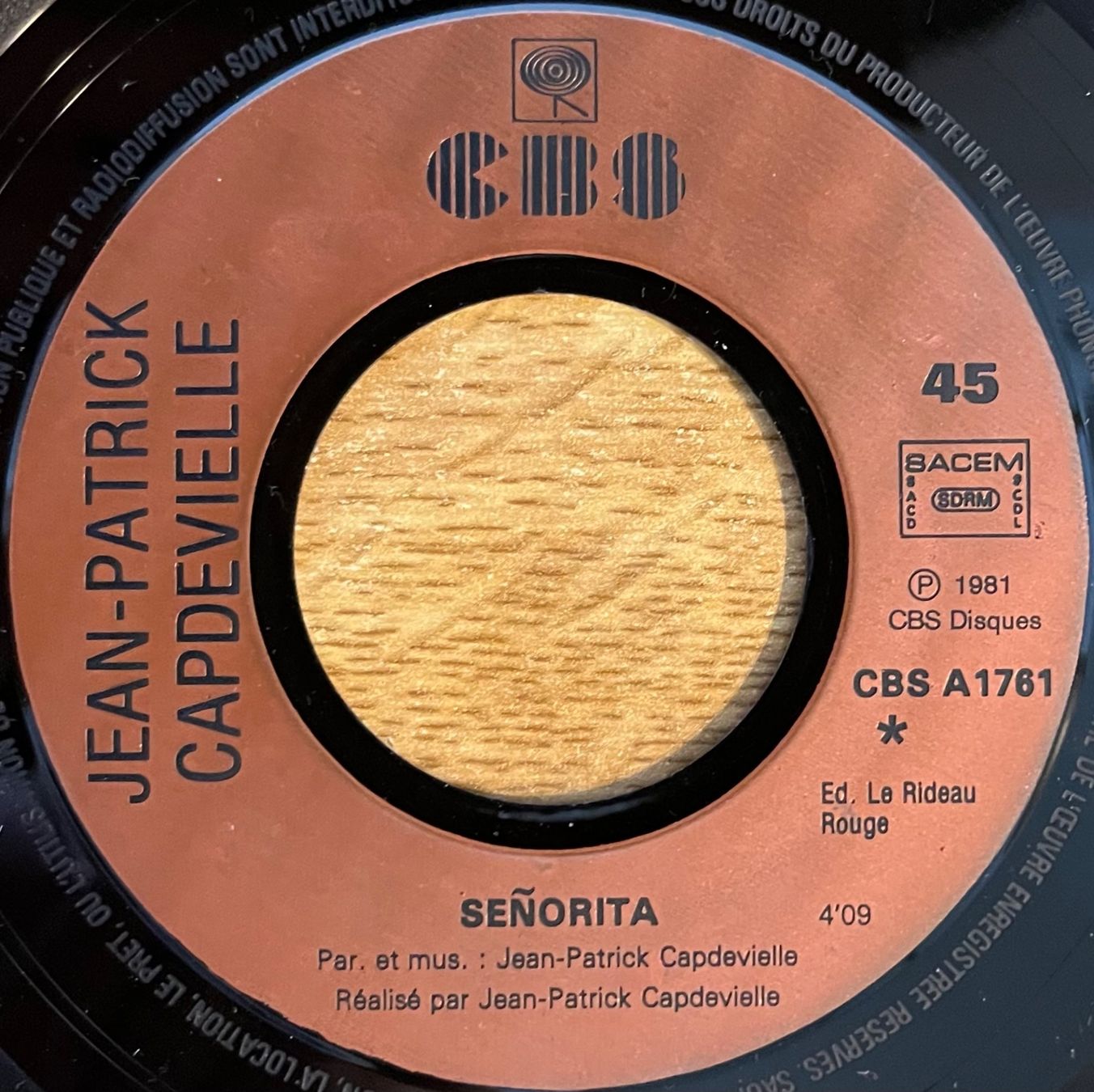 Schallplatten: JEAN-PATRICK CAPDEVIELLE - SENORITA – Gebraucht aus Bussigny von vinyl-pas-cher 2