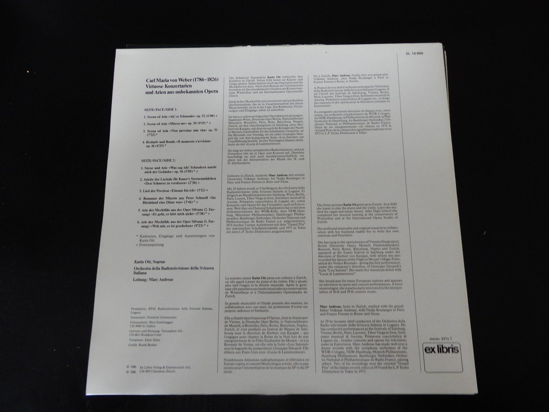 Schallplatten: Karin Ott – Virtuose Konzertarien – Gebraucht aus Erstfeld von Mario_boe0 1