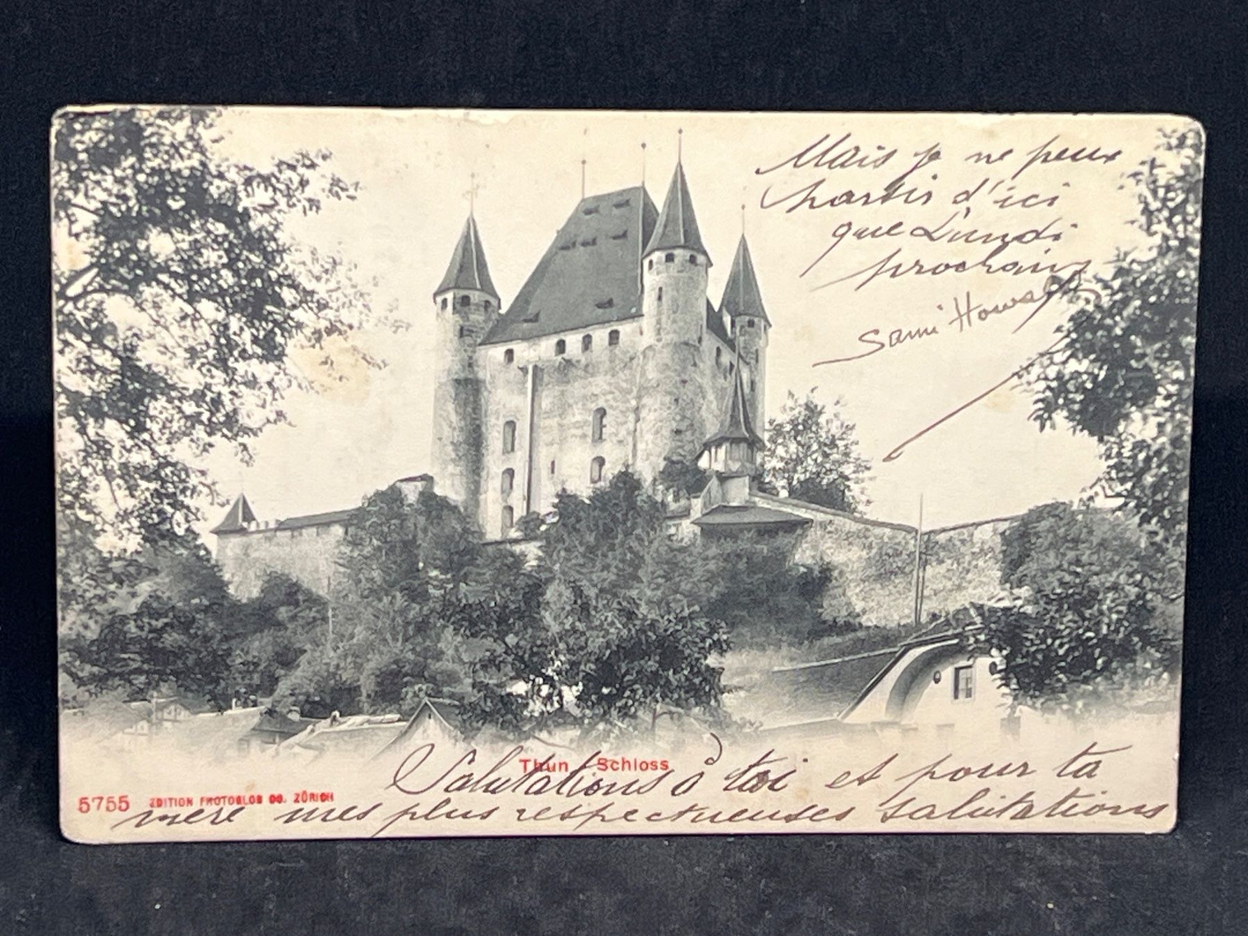 Ansichtskarten: Thun Schloss – Gebraucht aus Widnau von Brusi9