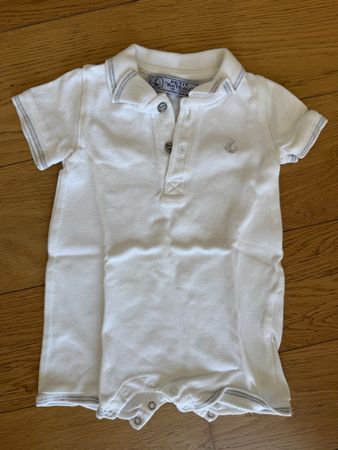Strampler Petit Bateau weiss Grösse 6m guter Zustand