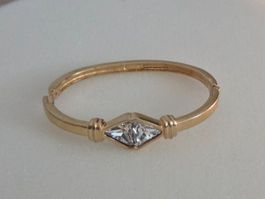 Seltener Vintage SWAROVSKI Armreif S.A.L. Gold MIT BOX 80s