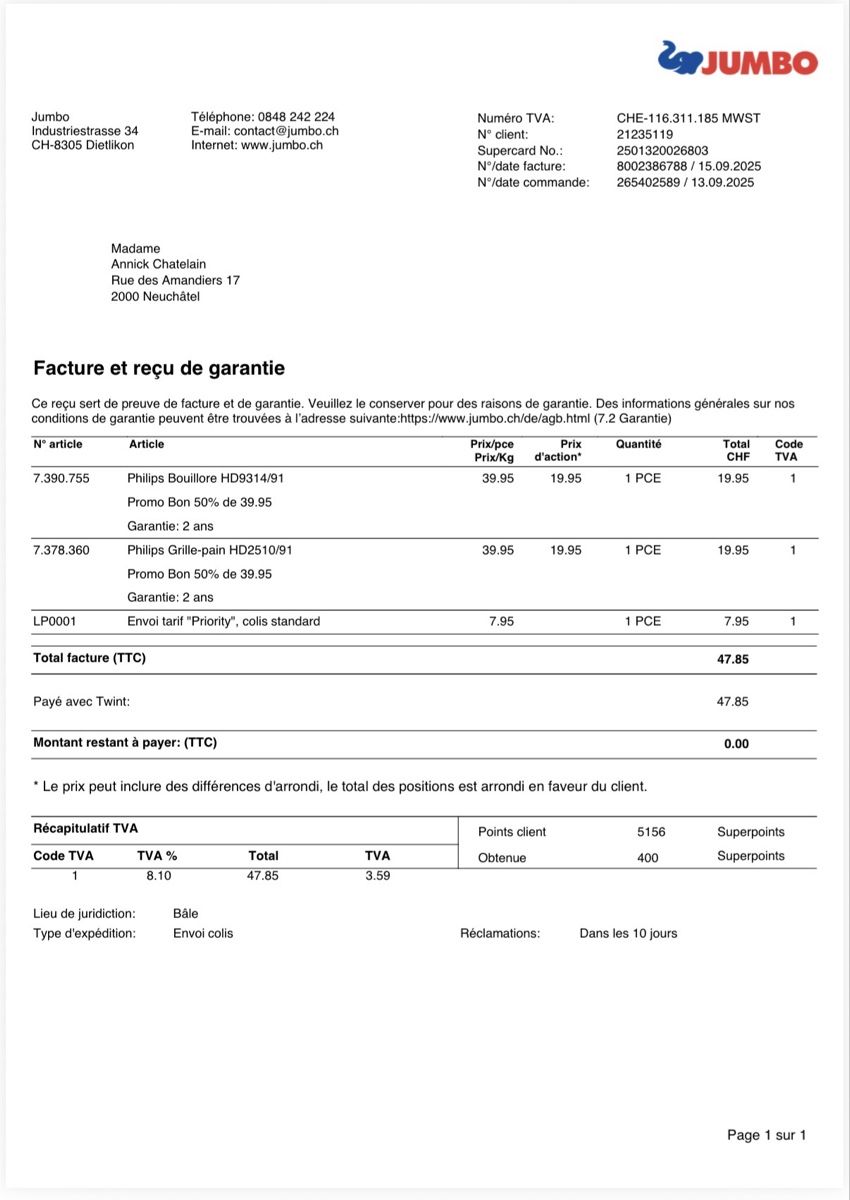 Philips Bollitori: Bouilloire électrique noire. Philips. – Nuovo (secondo la descrizione) da Neuchâtel venduto da nini068 5