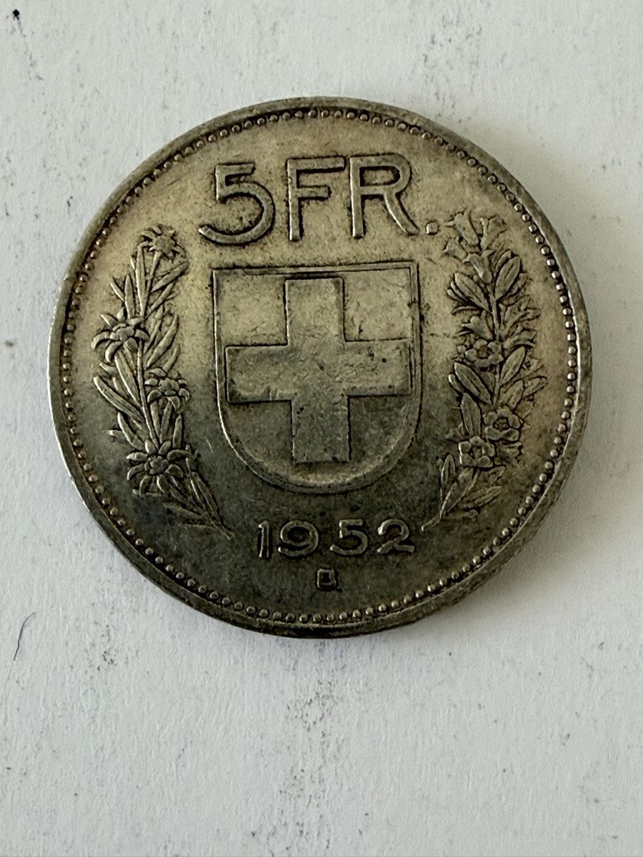 Tutti le monete: 5.- 1952  (50) – Usato da Ballwil venduto da lukyluciano21