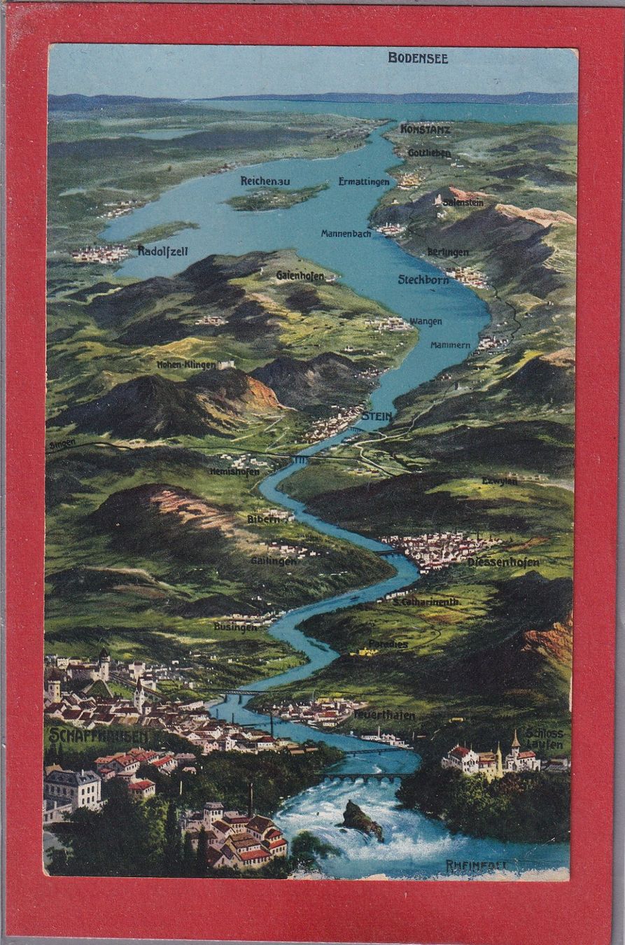 Cartoline postali: Shaffhausen - Bodensee - 1932 – Usato da Orvin venduto da Pyaeschli