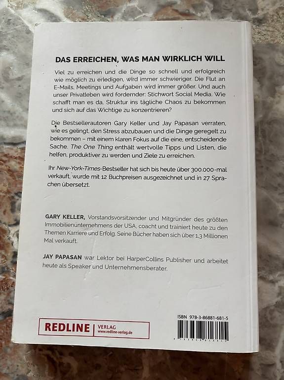 Libri: The ONE Thing - Gary Keller mit Jay Papasan – Usato da Beckenried venduto da lww_25tg 1