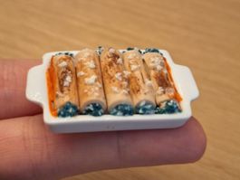 Handmade Spinat Ricotta Cannelloni, auch für Maileg