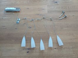 Lampe suspension design à 5 ampoules