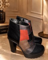 Coole  Stiefeletten mit Absatz, Grösse 38, Leder