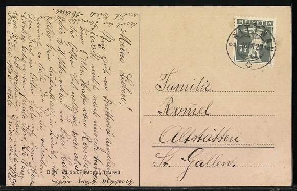 Cartoline postali: Brittnau, Ortsansicht über die Dächer – Usato da Berlin venduto da bartko-reher 1