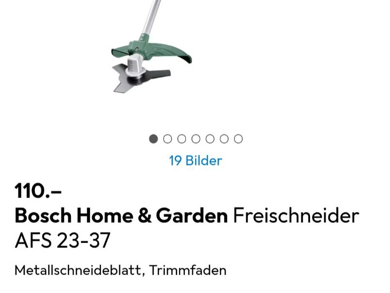 Bosch Tondeuses à gazon: Bosch Rasentrimmer Kabel – D'occasion à Volketswil par manu-shop 2