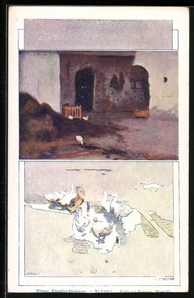 Cartoline postali: Philipp + Kramer Nr. XLVIII-2: Entenscha – Usato da Berlin venduto da bartko-reher