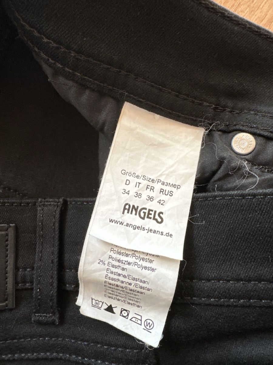 Angels Jeans: Angels Jeans, Schwarz, Gr. 34 einf. Bundweite ca. 36 cm – Usato da St. Gallen venduto da mai_2lcj 2