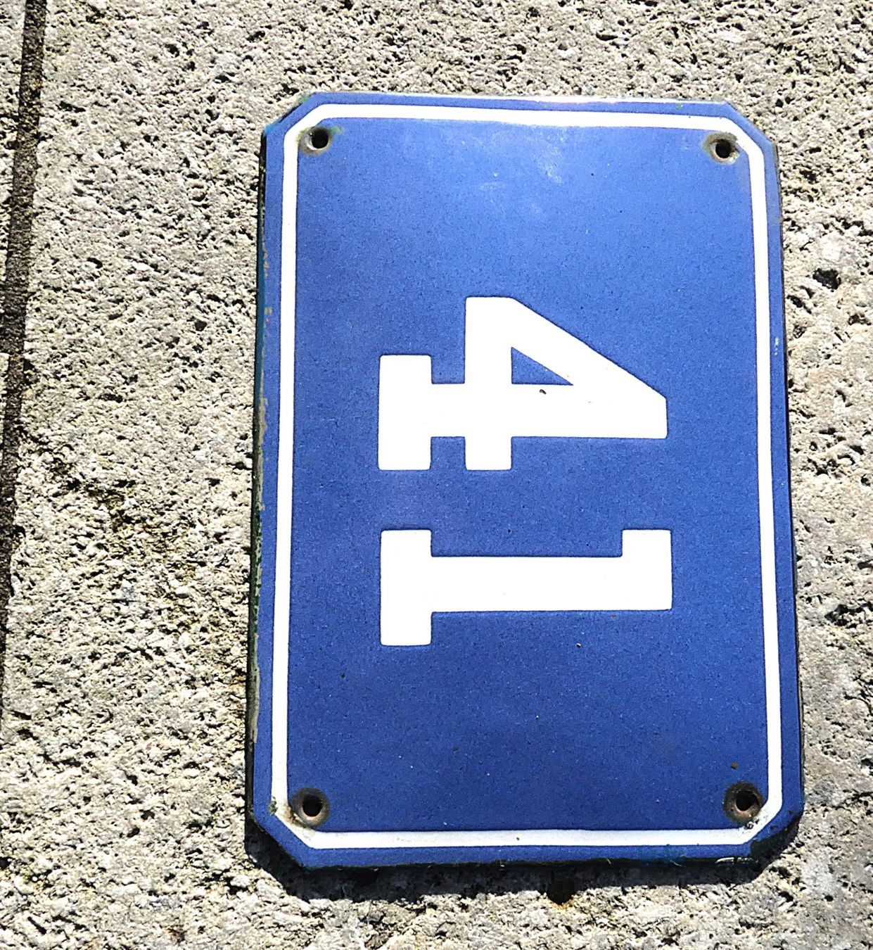 Insegne: Hausnummer Schild 41 HE288 – Usato da Basel venduto da B.W.B. 1