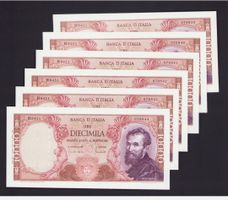 10 000 lire michelangelo laufend Nummern