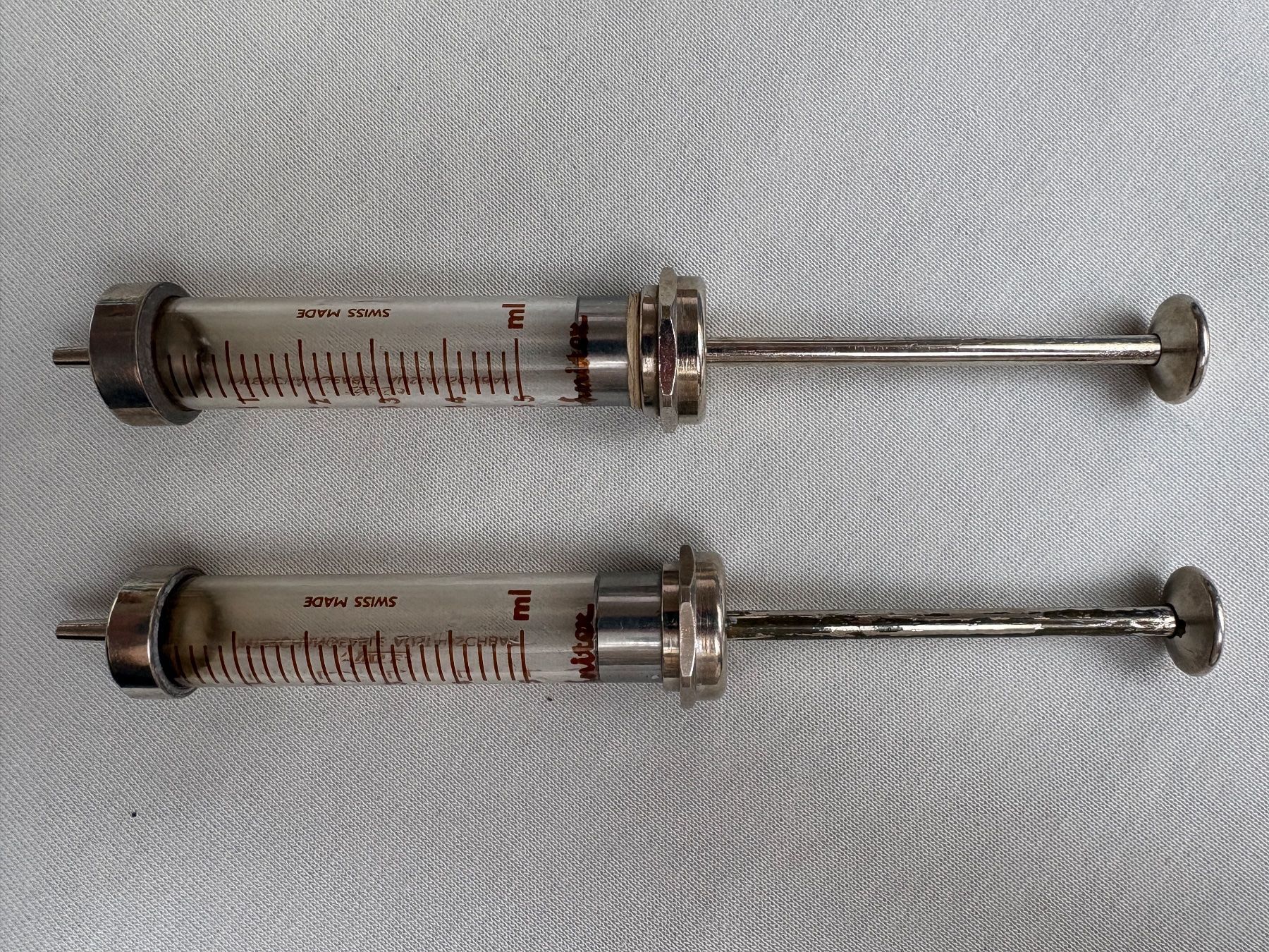 Tecnologia medica: 2x Sanitex 5ml Glasspritzen – Usato da Elgg venduto da Jo_Naj