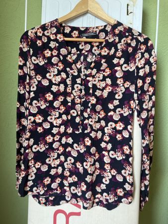 Tommy Hilfiger Bluse, Grösse 2, Blumenmuster, Herbst