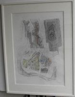BODMER Walter. GOUACHE (Mischtechnik) Abstrakte Komposition