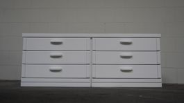 Vintage weisse Kommode mit 6 Schubladen L 116cm (MA164)