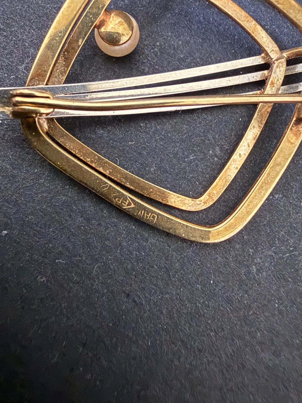 Spille & Fermagli: Gold Brosche mit echte Perle 333, 8K, GAM – Usato da Spiegel b. Bern venduto da Rogger72 4
