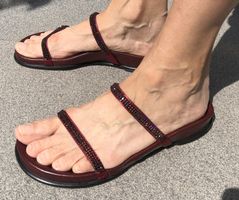 PEDRO GARCIA Sandalen Leder und Satin bordeaux Gr. 39