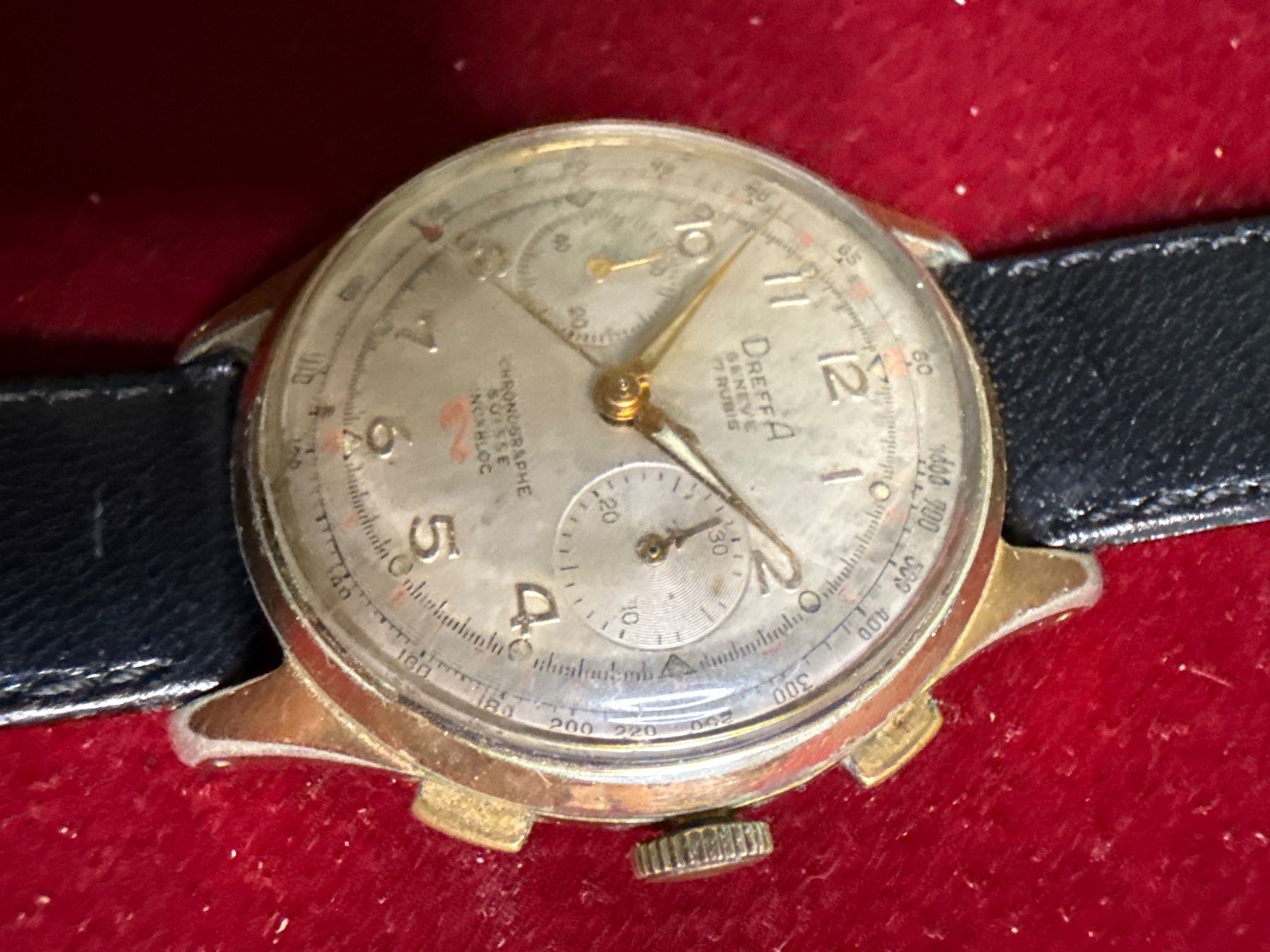 Montres: Dreffa Vintage Chronograph 37 mm – Défectueux à Pfeffingen par Allhandelklgwatches 1